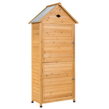 Load image into Gallery viewer, Abri de Jardin Extérieur à 5 Etagères Cabane Verrouillable en Bois de Sapin Toit en Tôle Galvanisée -