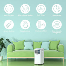 Load image into Gallery viewer, COMFEE' Climatiseur Mobile 9000 BTU/h 2,6kW, 3-EN-1 Refroidisseur Déshumidificateur Ventilateur, Fonction Follow me, Minuterie, Mode nuit, Pour salon et maison de 33㎡/88m³, MPPH-09CRN7, R290