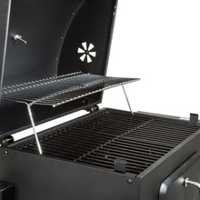Load image into Gallery viewer, Barbecue  charbon de bois 3 en 1 avec thermomtre avec grille  hauteur rglable noir 1508003 -