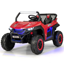 Load image into Gallery viewer, Voiture électrique Enfant 12 V Télécommande pour 3-8 Ans 2 Vitesses Ressort de Suspension Charge 59KG 118x74x71CM Noir/Rose/Rouge -
