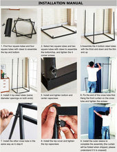 Load image into Gallery viewer, Cabine D'essayage Demontable, Vestiaire Portable avec Rideau, Temporaire Cabine D'essayage Mobile pour Magasin Vêtements Chambre Bureau Plage, (Noir, 100x100x200cm)