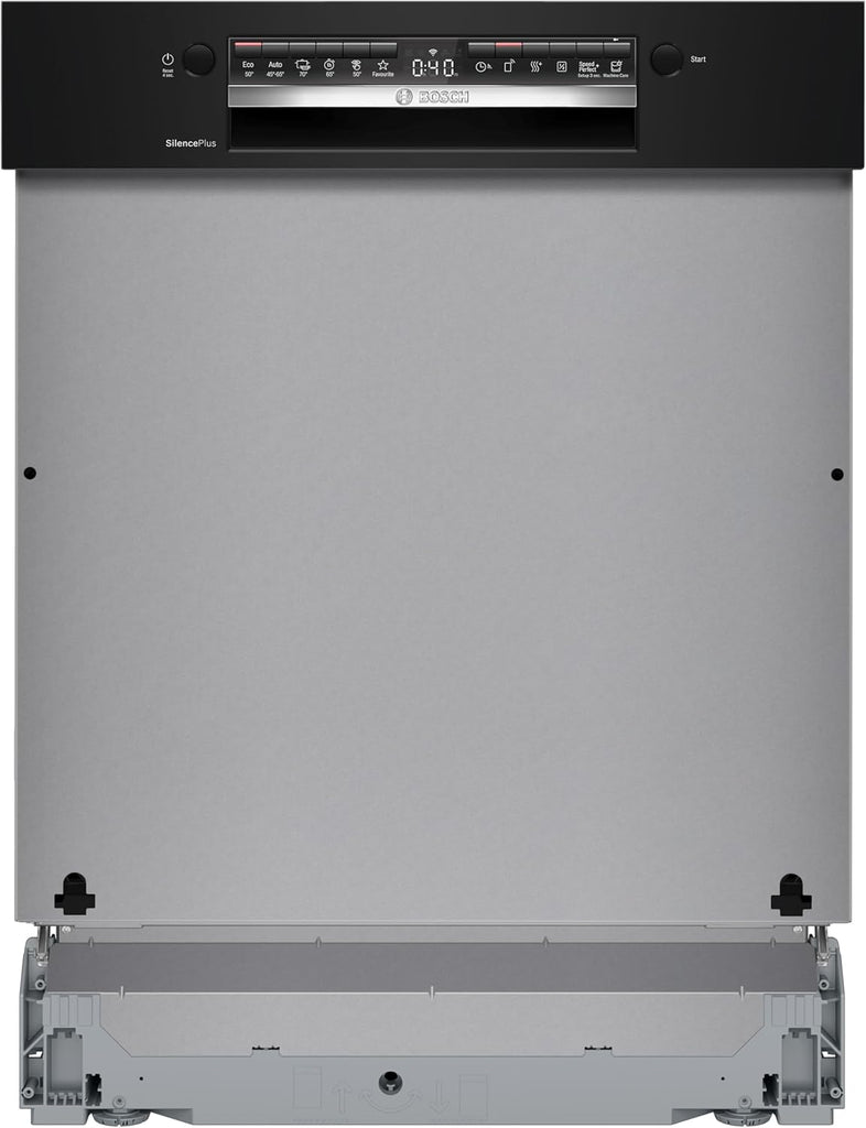 Bosch SMI4HCB19E, Série 4, Lave-vaisselle encastrable, 60cm, 14 couverts, Silence Plus 42 dB, Bandeau noir