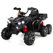 Load image into Gallery viewer, 12V Quad Electrique Enfants avec Lumières LED et Musique Véhicule Electrique Enfants avec Démarrage Lent Charge 30kg 129 x 69 x 72 cm Noir/Rouge -