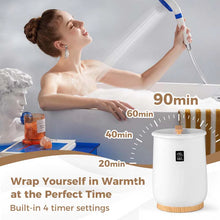 Load image into Gallery viewer, 20L Towel Warmer Bucket for Bathroom, Hot Towel Heater with LED Screen, Wood Handle, Fragrant Disc Holder, Blanket Warmer for Pajamas, Bathrobes