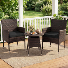 Load image into Gallery viewer, Tangkula 3 Piece Patio Furniture Set | Hand-Woven PE Wicker Conversation Set