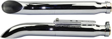 Load image into Gallery viewer, ZIAYI 1 Paire Tuyau De Silencieux D'échappement De Moto pour Harley pour Suzuki VL 125 800 1500 Intruder Bobber Chrome Conique Tourner Silencieux De Fer (Color : Chrome)
