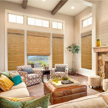 Load image into Gallery viewer, Home Decorators Collection Cut-to-Size Honey Cordless Light-filtering UV Protection Bamboo Shades 23 in. W x 48 in. L