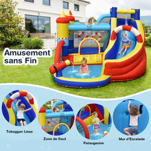Load image into Gallery viewer, Château Gonflable Style Bateau avec Toboggan Incurvé Zone de Saut Mur d'Escalade Gonfleur non Inclus -