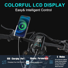 Load image into Gallery viewer, Dual Motors AWD 2000W Electric Bike for Adult 26'', UL2849 48V 60AH Removable Battery E - Mountain Bike 4'' Fat Tire up to 35MPH&amp;200miles Long Range Off Road Ebike Beach Dual Hydraulic&amp;Brakes E - Bicycle