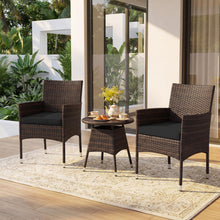 Load image into Gallery viewer, Tangkula 3 Piece Patio Furniture Set | Hand-Woven PE Wicker Conversation Set