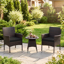 Load image into Gallery viewer, Tangkula 3 Piece Patio Furniture Set | Hand-Woven PE Wicker Conversation Set