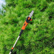 Load image into Gallery viewer, Élagueuse Télescopique sur Perche sans Fil 198 -274 cm Coupe Branche avec Batterie 20V et Chargeur Orange -