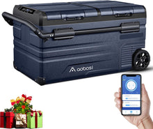 Load image into Gallery viewer, 115L Glaciere Electrique Double Zone,Glaciere a Compression WiFi APP,12 V/24 V et 100-240 V Frigo Camping,-20 鈩 20 鈩pour Voiture,Camion,Bateau,Camping,Car,Caravanes,Voyageant,Maison