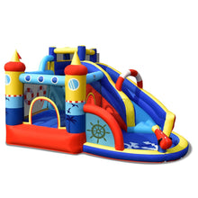 Load image into Gallery viewer, Château Gonflable Style Bateau avec Toboggan Incurvé Zone de Saut Mur d'Escalade Gonfleur non Inclus -