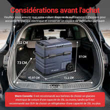 Load image into Gallery viewer, 115L Glaciere Electrique Double Zone,Glaciere a Compression WiFi APP,12 V/24 V et 100-240 V Frigo Camping,-20 à 20 pour Voiture,Camion,Bateau,Camping,Car,Caravanes,Voyageant,Maison
