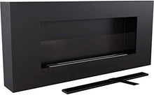Load image into Gallery viewer, Cheminée Bio KRATKI Delta Flat avec vitrage | 400 x 900 cm | Conteneur de 0,4 L | Noir | Cheminée Murale | Idéal pour la Maison, Le Salon ou la Chambre | Testé TÜV - Rhénanie