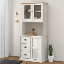 Load image into Gallery viewer, vidaXL Dessus de Commode Vigo Blanc 78x30x100 cm Bois Massif de pin, étagère supérieure de Commode, Dessus de Commode de Cuisine, Rangement de Cuisine