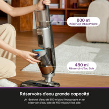 Load image into Gallery viewer, Eureka Rapidwash NEW430 Aspirateur Laveur sans Fil, 15000Pa, 0.8L/0.45L Double Réservoir pour Sols Durs et Poils d'Animaux, avec Navigation Vocale, Auto Nettoyage et Séchage
