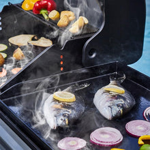 Load image into Gallery viewer, BRASERO - Barbecue Bi-Energy Gun Metal XL - Barbecue Charbon et Plancha 60 x 42 cm à gaz avec brûleur latéral -12,95 KW