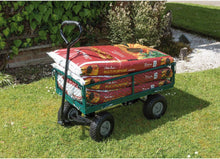 Load image into Gallery viewer, Draper Chariot de Jardin en Acier grillagé Vert,200kg