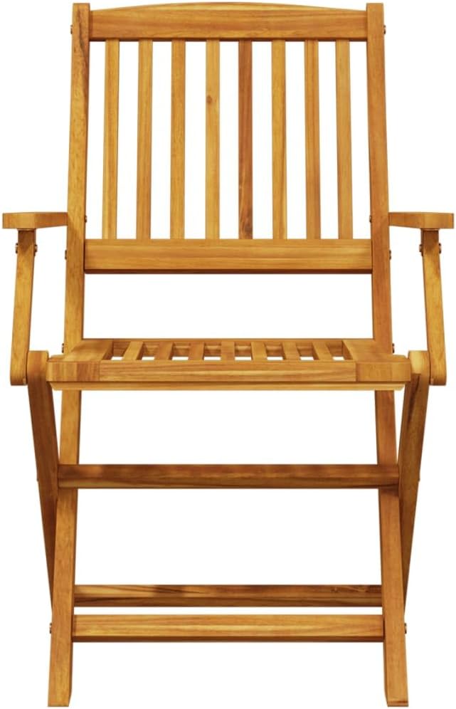 vidaXL Ensemble à Manger de Jardin Pliable 5 pcs Bois Massif d’Acacia, Ensemble de Salle à Manger d'extérieur, Meuble de Salle à Manger de Jardin, Table et chaises de Jardin