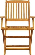 Load image into Gallery viewer, vidaXL Ensemble à Manger de Jardin Pliable 5 pcs Bois Massif d’Acacia, Ensemble de Salle à Manger d'extérieur, Meuble de Salle à Manger de Jardin, Table et chaises de Jardin