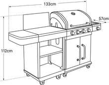 Load image into Gallery viewer, Cook'in Garden - Barbecue au gaz FIDGI 4 avec desserte