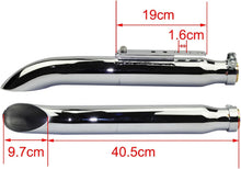 Load image into Gallery viewer, ZIAYI 1 Paire Tuyau De Silencieux D'échappement De Moto pour Harley pour Suzuki VL 125 800 1500 Intruder Bobber Chrome Conique Tourner Silencieux De Fer (Color : Chrome)