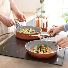 Load image into Gallery viewer, CIARRA Plaque à Induction 4 Feux 6000W - Commande Tactile - Plaque de Cuisson Encastrable - 9 Niveaux de Puissance- Minuteur - Verrouillage Enfant - CABBIH4-D