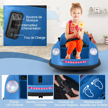 Load image into Gallery viewer, Auto-tamponneuse Electrique 12V pour Enfants Alimente par Batterie Tlcommande Lumires LED Musique pour les 2-5 Ans Rose/Rouge/Bleu -