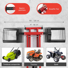 Load image into Gallery viewer, Cric de Levage pour Tondeuse à Gazon pour Tracteurs et Tondeuses à Gazon Autoportées à Rayon de Braquage Nul Capacité de 227 Kg -