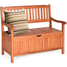 Load image into Gallery viewer, Banc de Jardin 2 Places 107 x 59 x 90 CM en Bois d'Acacia avec Compartiment de Rangement pour Jardin Terrasse Balcon -