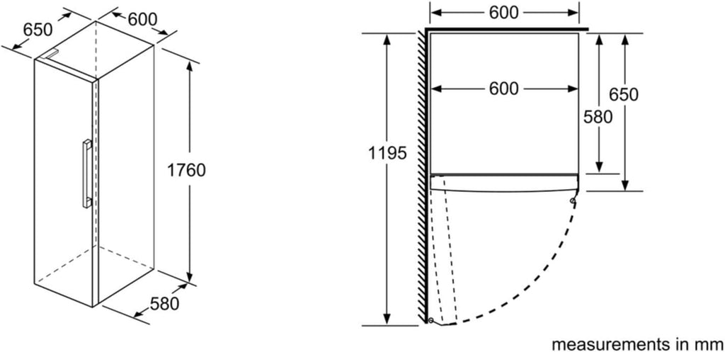 KSV33VLEP-Série 4 Réfrigérateur pose-libre - 324 litres - 176 x 60 cm - Inox