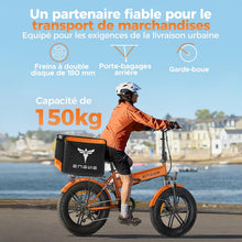 Load image into Gallery viewer, ENGWE Vélo Électrique Pliable, Batterie 48V 13Ah Amovible, Autonomie de 50-120 km，20'' ×4.0'' Fat Tire 7-Speed E-Bike for Any Terrain