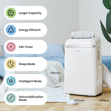 Load image into Gallery viewer, COMFEE' Climatiseur Mobile 12000 BTU/H 3,5 kW, 3 Modes, Fonction Follow Me, Télécommande, pour grandes pièces de 43㎡/117m³, Kit d'évacution inclus, Réfrigérant naturel, PAC 12000