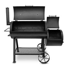 Load image into Gallery viewer, Highland Offset Charcoal Smoker and Grill in Black with 900 Sq. In. Cooking Space