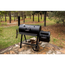 Load image into Gallery viewer, Highland Offset Charcoal Smoker and Grill in Black with 900 Sq. In. Cooking Space
