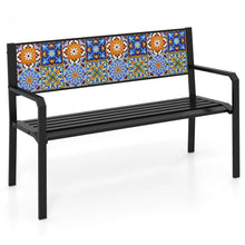 Load image into Gallery viewer, Tangkula 50" Metal Patio Park Bench