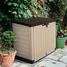 Load image into Gallery viewer, Keter Store It Out MAX Horizontal Durable Resin Outdoor Storage Shed with Heavy Duty Floor and Locking Latch and Double Doors, Beige