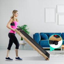 Load image into Gallery viewer, 2 en 1 Tapis de Course Electrique Pliable 1 à 12 Km/H avec Haut-parleur Bluetooth Télécommande Moteur 0,75HP Vert/Blanc/Noir/Rouge/Or/Noir et Argenté/Bleu -