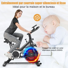 Load image into Gallery viewer, Vélo d’appartement silencieux avec roue et guidon en acier -