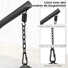 Load image into Gallery viewer, Chaise Oeuf en Rotin PE avec Support avec Oreiller et Coussin Chaise Suspendue avec Accessoires de Suspension Capacit 160 Kg Gris -