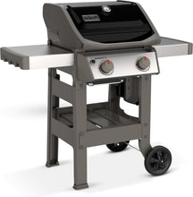 Load image into Gallery viewer, Spirit II E-210 GBS Barbecue  Gaz,2 Br没leurs,Surface de Cuisson 51 x 46 cm,Thermomtre de Couvercle,Table d'Appoint Rabattable (Gauche),4 Roues - Noir et Argent (44010153)