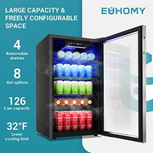 Load image into Gallery viewer, Frigorifero per bevande,mini frigo da 126 lattine con porta in vetro -