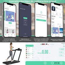 Load image into Gallery viewer, 2 en 1 Tapis de Course Electrique Pliable 1 à 12 Km/H avec Haut-parleur Bluetooth Télécommande Moteur 0,75HP Vert/Blanc/Noir/Rouge/Or/Noir et Argenté/Bleu -