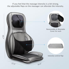 Load image into Gallery viewer, COMFIER Siège Massant Shiatsu pour Dos &amp; Cou - Masseur de Dos Complet à Pétrir 2D/3D avec Chaleur et Compresse réglable, Fauteuil Massant pour hanche/nuque/dos, Masseur Complet du Corps