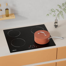 Load image into Gallery viewer, CIARRA Plaque à Induction 4 Feux 6000W - Commande Tactile - Plaque de Cuisson Encastrable - 9 Niveaux de Puissance- Minuteur - Verrouillage Enfant - CABBIH4-D