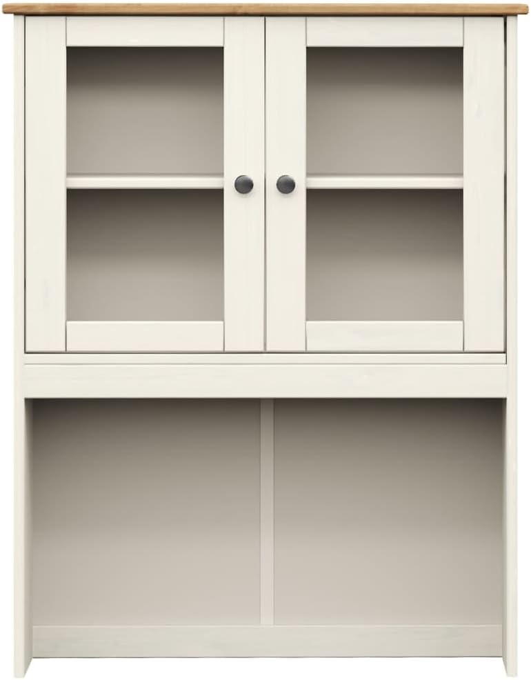 vidaXL Dessus de Commode Vigo Blanc 78x30x100 cm Bois Massif de pin, étagère supérieure de Commode, Dessus de Commode de Cuisine, Rangement de Cuisine