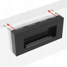 Load image into Gallery viewer, Cheminée Bio KRATKI Delta Flat avec vitrage | 400 x 900 cm | Conteneur de 0,4 L | Noir | Cheminée Murale | Idéal pour la Maison, Le Salon ou la Chambre | Testé TÜV - Rhénanie