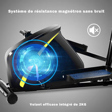 Load image into Gallery viewer, Vlo Elliptique avec 8 Niveaux de Rsistance-Masse d'Inertie 2 kg Pouls  la Main Affichage LCD -